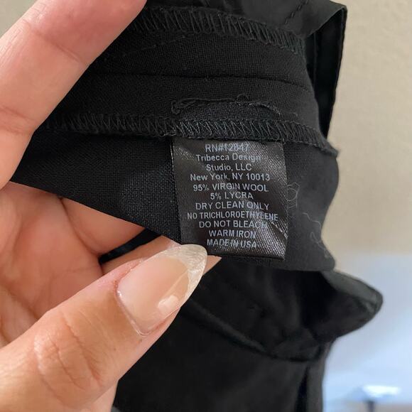 Nili Lotan Virgin Wool Black Capri Pants sz 6 - Picture 2 of 8